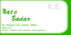 mate badar business card