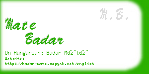mate badar business card